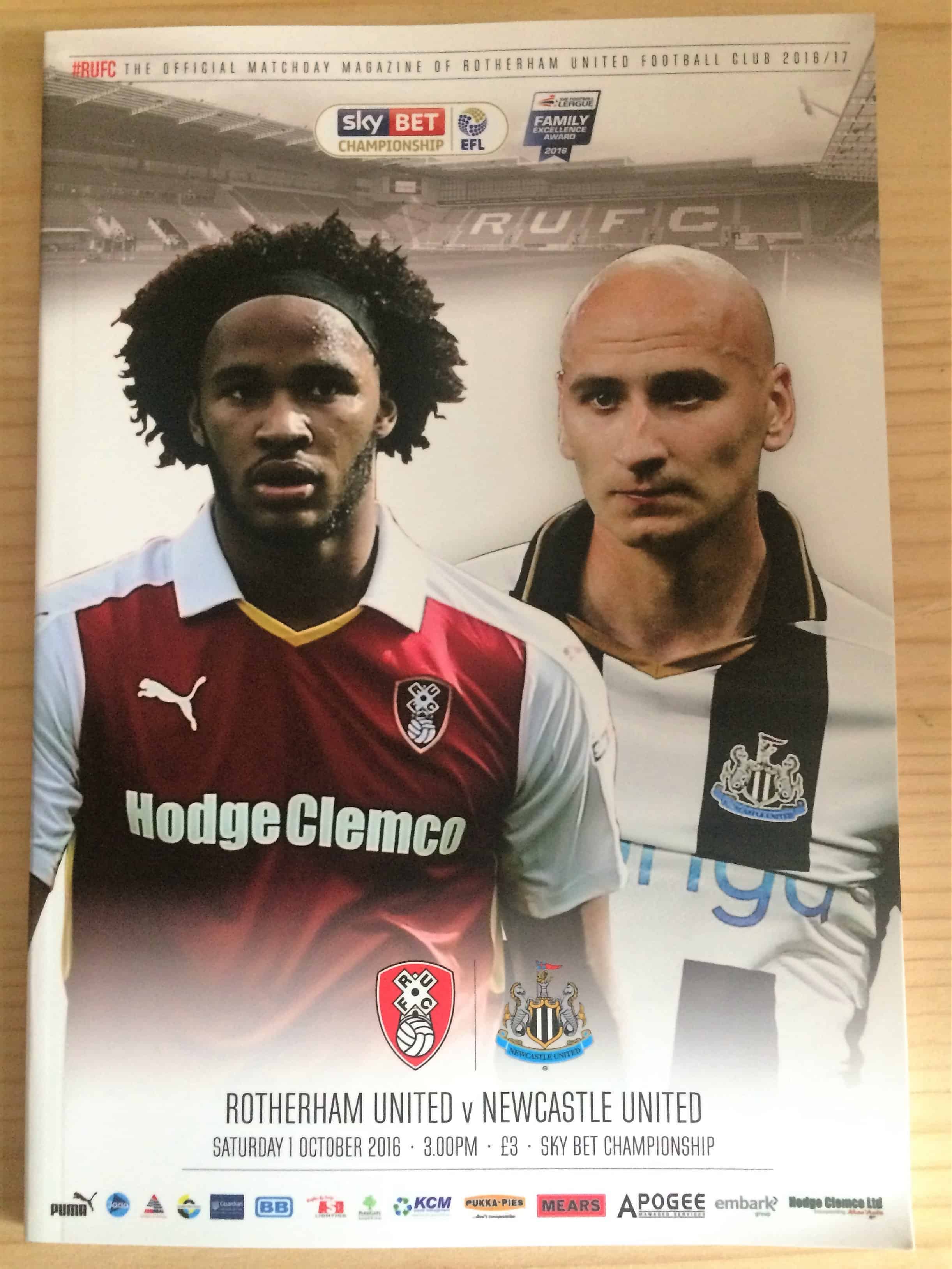 Rotherham United FC v Newcastle United FC